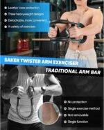Saker Twister Arm Trainer, 40-100lb Adjustable Chest Workout Equipment, Arm Trainer, Twister Arm Trainer, Portable Power Twister Bar, Detachable Design Fitness Anywhere - Image 4
