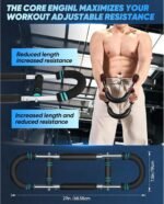 Saker Twister Arm Trainer, 40-100lb Adjustable Chest Workout Equipment, Arm Trainer, Twister Arm Trainer, Portable Power Twister Bar, Detachable Design Fitness Anywhere - Image 5