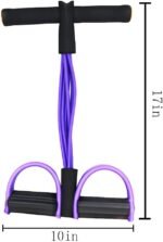 Multifunction Tension Rope, 6-Tube Elastic Yoga Pedal Puller Resistance Band, Natural Latex Tension Rope Fitness Equipment, for Abdomen/Waist/Arm/Leg Stretching Slimming Training - Image 5