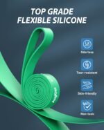 Resistance Bands for Working Out: 5-Levels Exercise Bands Set - Pull Up Assistance Elastic Silicone - Physical Therapy/Stretching/Training - Home Gym for Women/Men - Image 3