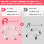 6 Caster Ab Roller, Ab Exercise Equipment with Knee Pads, Ab Roller Wheel for Core Exercise, Abdominal Strength Training for Home Gym, 360° Silent Ab Workout Equipment - Image 5
