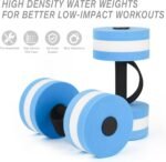 NEAGLORY 6 Pieces Aquatic Exercise Set Water Aerobics Set Pool Fitness Equipment Foam Water Dumbbell, Swim Aquatic Cuffs, Swimming Gloves for Exercise, Blue - Image 3