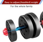Adjustable-Dumbbells-Sets,Free Weights-Dumbbells Set of 2 Convertible To Barbell A Pair of Lightweight for Home Gym,Women and Men Equipment - Image 6