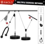 Mikolo Fitness LAT and Lift Pulley System, Dual Cable Machine(70'' and 90'') with Upgraded Loading Pin for Triceps Pull Down, Biceps Curl, Back, Forearm, Shoulder-Home Gym Equipment(Patent) - Image 5