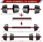 Adjustable-Dumbbells-Sets,Free Weights-Dumbbells Set of 2 Convertible To Barbell A Pair of Lightweight for Home Gym,Women and Men Equipment - Image 3