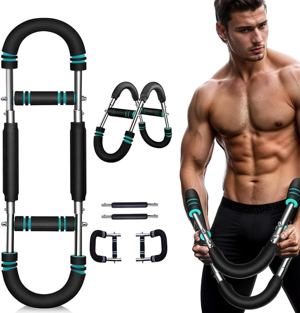 61XkvAX24mL._AC_SL1000_.jpg Twister Arm Trainer, 40-110lb Adjustable Chest Workout Equipment, Arm Trainer for Men, Chest Trainer for Men, Shoulders and Forearms Muscle Training Fitness Equipment - Image 1