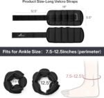 Sportneer Adjustable Ankle Weights 1 Pair 2 4 6 8 10 Lbs Leg Weight Straps for Women Men, Weighted Ankle Weights Set for Gym,Fitness, Workout,Walking, Jogging,1-5 lbs Each Ankle, 1 Pair 2-10 lbs - Image 5