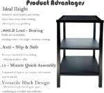 Black adjustable dumbbell rack. Multi-functional fitness equipment storage rack, storage and organization device for adjustable weight in home gym, with anti-slip base and anti-tip safety device - Image 3
