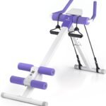 Home Gym Systems Ab Machine, Ab Workout Equipment, Adjustable Ab Trainer Machine for Abs Workout at Home Gym, Foldable, Knee Protection, Abdominal Trainer for Stomach