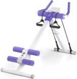 Home Gym Systems Ab Machine, Ab Workout Equipment, Adjustable Ab Trainer Machine for Abs Workout at Home Gym, Foldable, Knee Protection, Abdominal Trainer for Stomach