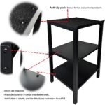 Black adjustable dumbbell rack. Multi-functional fitness equipment storage rack, storage and organization device for adjustable weight in home gym, with anti-slip base and anti-tip safety device - Image 4