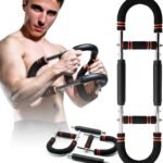 Twister Arm Trainer, 60-100lb Adjustable Chest Workout Equipment, Portable Power Twister Bar, Detachable Design, Arm Trainer for Men, Chest Trainer for Men, Shoulder Muscle Training, Fitness Anywhere