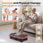 AXV Vibration Plate Fitness Platform Exercise Machine Vibrating Lymphatic Drainage Shaking Full Body Shaker Workout Vibrate Stand Shake Board Sport Gym for Weight Loss Fat Burner for Women Men - Image 7