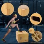 Yes4All 3-in-1 Wooden Plyo Box - Plyometric Jump Box for Home Gym and Outdoor Workouts, 450 lbs Box Jump - Image 3
