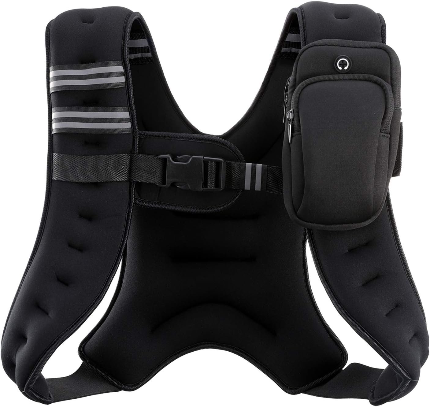 710yBz6hfUL._AC_SL1500_.jpg ZELUS Weighted Vest, 6lb/8lb/12lb/16lb/20lb/25lb/30lb Weight Vest with Reflective Stripe for Workout, Strength Training, Running, Fitness, Muscle Building, Weight Loss, Weightlifting - Image 1
