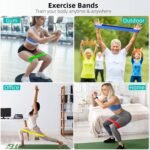 Resistance Bands for Working Out, Elastic Exercice Loop Bands for Physical Therapy, Yoga Starter Set of Stretch Bands for Booty Legs, Pilates Flexbands - Image 4