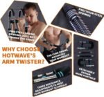 HOTWAVE Twister Arm Exerciser,Adjustable Spring Workout Bar, Forearm Triceps Chest Enhanced Exercise Strengthener,Portable Home Fitness Equipment (U60-100lbs kit) - Image 4