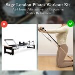 3-in-1 Pilates Workout Kit by Sage London - Premium Bamboo Slant Board, Pilates Bar Kit with Resistance Bands & 54 Exercise Cards for Home Workouts, Calf Stretcher, Squats, and Pilates Training - Image 8
