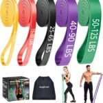 Resistance Bands for Working Out: 5-Levels Exercise Bands Set - Pull Up Assistance Elastic Silicone - Physical Therapy/Stretching/Training - Home Gym for Women/Men