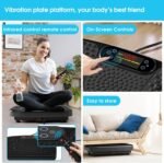 Vibration Plate Exercise Machine for Lymphatic Drainage,Softgym Power Vibrate Stand Shake Board 450 Lbs Capacity Whole Body Workout Waver with Fitness Resistance Bands Weight Loss Gifts for Women Men - Image 2