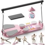 Pilates Board,Pilates Reformer Sets, Multifunctional Abdominal Pilates Board for Home Workout Equipment, Portable Foldable Ab Board Trainer Pilates Exercise Machine, Pilates Reformer Board for Women