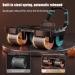 2024 New Ab Wheel Roller with Elbow Support - Automatic Rebound Abdominal Wheel Roller, The Upgraded Four-wheel Abdominal Wheel Core Workout Equipment Home Gym Abs Machine - Image 5
