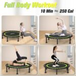 Foldable Mini Trampoline, 40"/48" Rebounder Trampoline for Adults & Kids, 440lbs Capacity Indoor Fitness Workout Exercise Equipment - Image 7