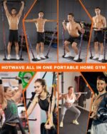 HOTWAVE Portable Exercise Equipment with 16 Gym Accessories.20 in 1 Push Up Board Fitness,Resistance Bands with Ab Roller Wheel,Full Body Workout at Home - Image 3