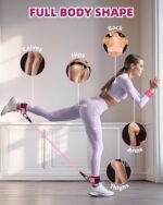 Resistance Bands Set – Resistance Band and Adjustable Ankle Exercise Bands with Cuffs Great Equipment for Training, Working Out, Yoga,Home Gym with Training Guidance & Carry Bag,Set of 8 - Image 5