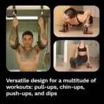 Jayflex CrossGrips Compact Pull Up Bar - Pull Up Bar Door Frame for Work from Home Fitness - Adjustable Door Frame Pullup Bar Handles - 250 lbs Capacity - Image 4