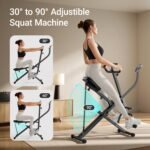 UMAY Squat Machine for Home, Foldable Exercise Equipment, Squat Rowing Machine with 3 High-Strength Resistance Band - Image 2