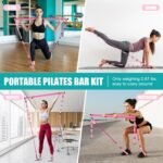 Pilates Bar Kit with Resistance Bands, Pilates Workout Equipment for Legs, Hip, Waist, Arm, Squats Exercise Equipment for Home Workouts, Adjustable 3-Section Pilates Bar Kit for Women & Men - Image 4