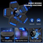 2025 Music Boxing Machine for Adults and Kids, Smart Bluetooth Boxing Training Equipment with Gloves Wall Mounted, Workout Punching Machine for Home,Office and Gym - Image 4