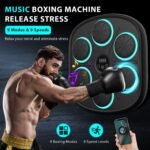 New Music Boxing Machine for Adults and Kids, Training Machine with LED Electronic Wall Mounted, Suitable for Home, Office, Gym, Fun Fitness Equipment with Premium Gloves - Image 4
