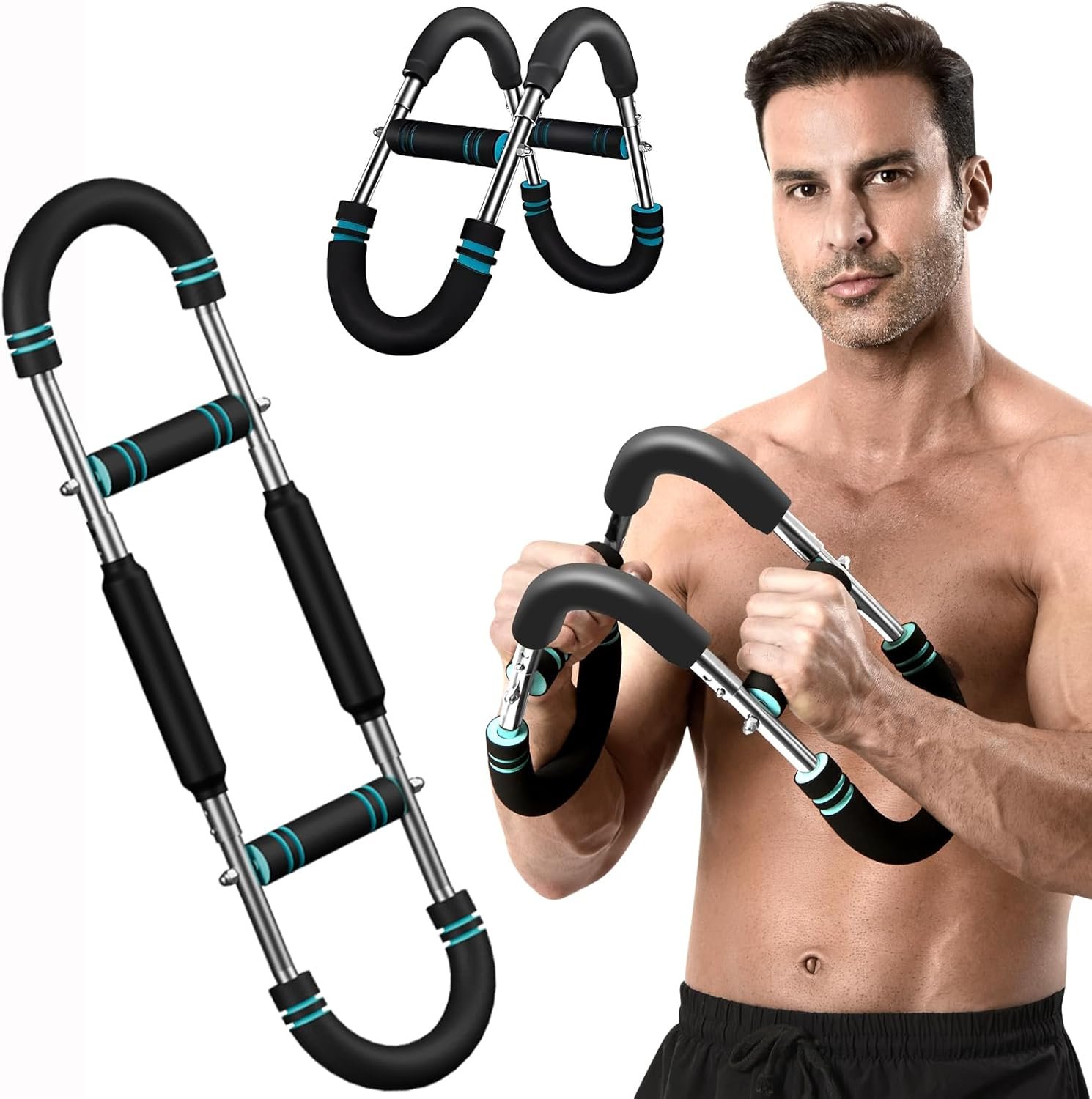 71CkLQrqE5L._AC_SL1500_.jpg 2025 New Twister Arm Trainer, 40-90lbs 3-Position Adjustable Chest Exerciser for Men & Women, Detachable Upper Body Workout Equipment for Home/Gym/Travel, Fitness Anywhere - Image 1