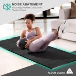 Foldable Treadmill Mat Walking Pads, Bike Exercise Equipment Mat, 1/4" Thick, 68"x24" Anti-Slip Waterproof Floor Protector for Carpet, Home Hardwood, Home Gyms, Workout Fitness Machines, Yoga, Gift - Image 5