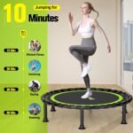 Foldable Mini Trampoline, 40"/48" Rebounder Trampoline for Adults & Kids, 440lbs Capacity Indoor Fitness Workout Exercise Equipment - Image 6