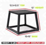 Rage Fitness Steel Plyo Box 12-18-24 Inch High Anti-Slip Pre-Assembled Plyometric Jump Box for Home Gym Conditioning and Strength Training (Sold Individually) Plyometric Platform Step - Image 2