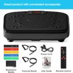 Vibration Plate Exercise Machine for Lymphatic Drainage,Softgym Power Vibrate Stand Shake Board 450 Lbs Capacity Whole Body Workout Waver with Fitness Resistance Bands Weight Loss Gifts for Women Men - Image 8