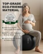 Trideer Extra Thick Yoga Ball Exercise Ball, 5 Sizes Gym Ball, Heavy Duty Ball Chair for Balance, Stability, Pregnancy, Quick Pump Included - Image 6