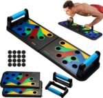 Push Up Board 9-in-1, Multi-Functional Workout Equipment for Home Gym - Strength Training & Chest, Arm, Core Exercises for Men & Women, Burn Fat & Build Muscle ﻿