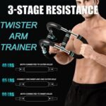 2025 New Twister Arm Trainer, 40-90lbs 3-Position Adjustable Chest Exerciser for Men & Women, Detachable Upper Body Workout Equipment for Home/Gym/Travel, Fitness Anywhere - Image 3