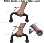 READAEER Push Up Bars Gym Exercise Equipment Fitness 1 Pair Pushup Handles with Cushioned Foam Grip and Non-Slip Sturdy Structure Push Up Bars for Men & Women - Image 4