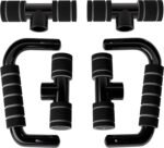 READAEER Push Up Bars Gym Exercise Equipment Fitness 1 Pair Pushup Handles with Cushioned Foam Grip and Non-Slip Sturdy Structure Push Up Bars for Men & Women - Image 6