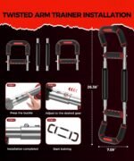 Twister Arm Trainer, Adjustable 5 Resistance Levels (40-130 lbs) Chest & Arm Workout Equipment for Men & Women, Ergonomic Home Gym Strength Trainer with Anti-Slip Handles & Carry Bag - Image 5