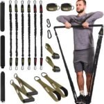 Tube Resistance Bands for Working Out Men and Women - Exercise Bands Resistance Bands Set, Resistance Band Bar, Handles, Ankle Straps, Foot Straps and Door Anchor
