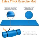 Amazon Basics 1/2 Inch Extra Thick Exercise Yoga Mat with Carrying Strap, Cushioned Support, for Fitness and Gym Workouts - Image 4