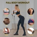 Door Anchor Strap and Resistance Bands for Working Out with Handles, Strength Training Equipment Exercise Bands for Full Body Workout, Non-Slip Multi Point Attachment for Home Gym Fitness - Image 9