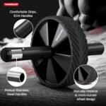 Vinsguir Ab Roller Wheel - Ab Workout Equipment for Difficult Abdominal & Core Strength Training, Home Gym Fitness Equipment, Exercise Wheel for Men Women (Black) - Image 4