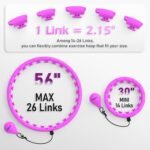 Weighted Hula Circle with 26 Links(56 Inch) for Adults Weight Loss, Infinity Fitness Hoop Plus Size, for Women Smart Exercise Equipment - Image 2